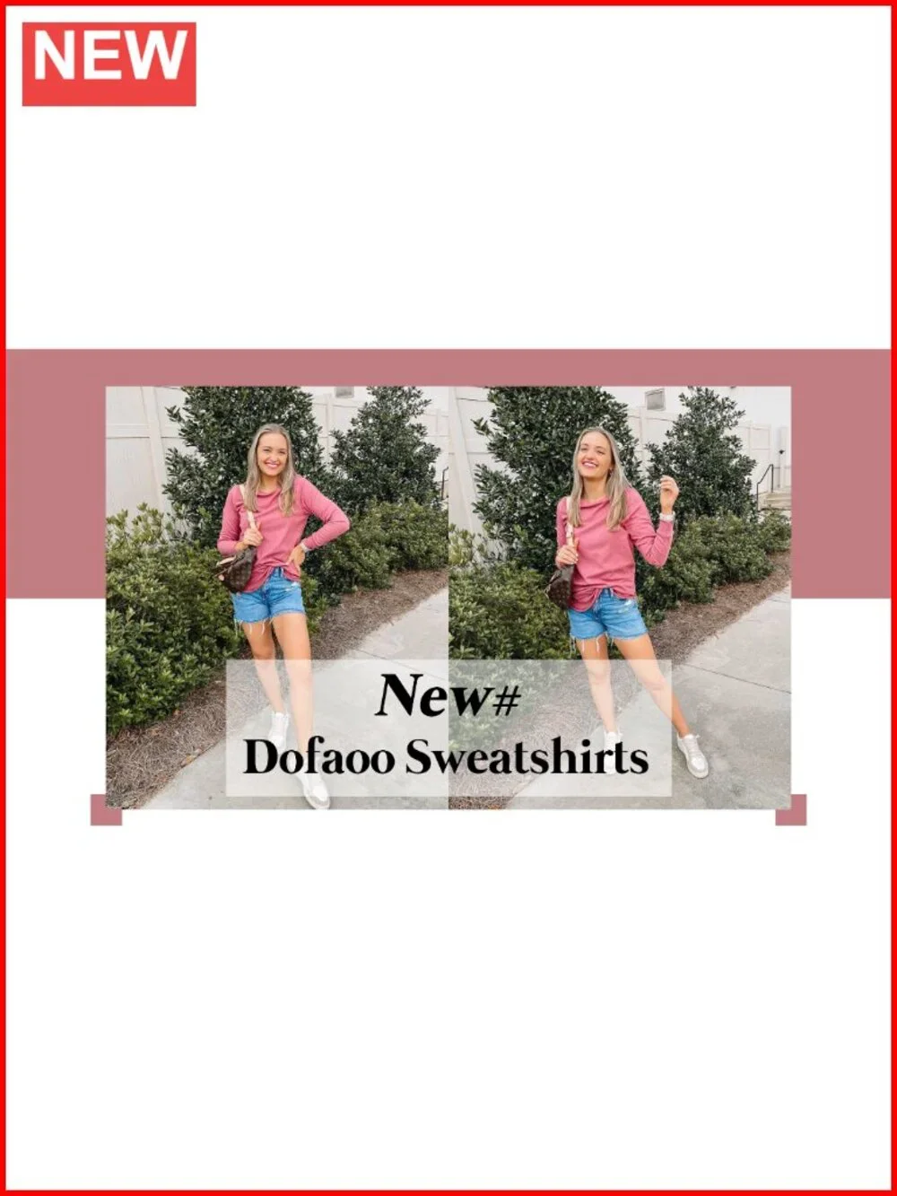 Crewneck Long Sleeve Tunic Sweatshirt Pullover Soft Casual Top